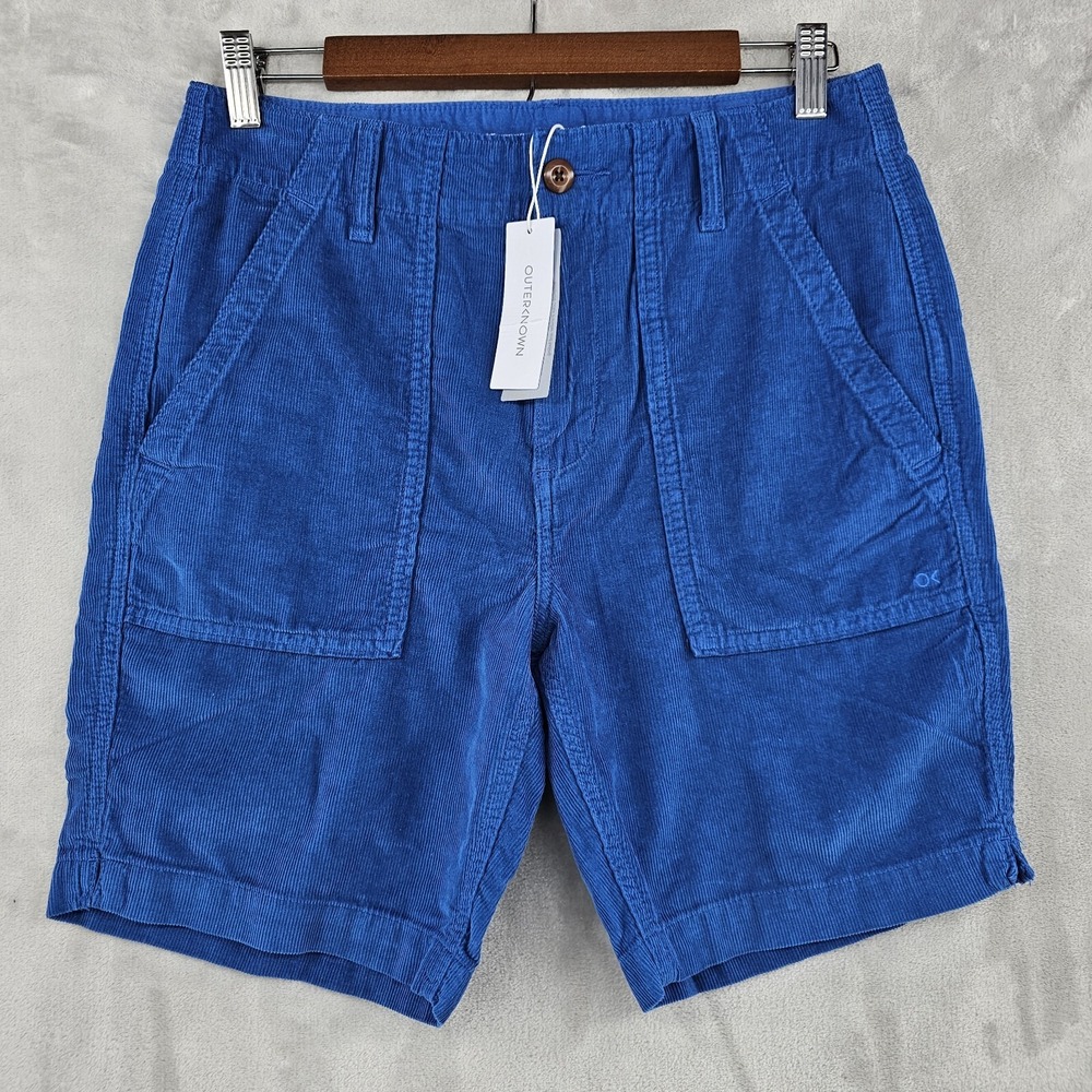 Outerknown Corduroy‎ Shorts Mens 29 Blue Utility Pocket